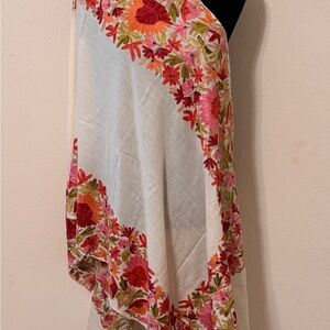 Floral Embroidered Shawl